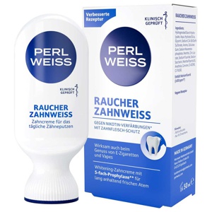 Perlweiss Raucher Zahnweiss Zahncreme Produktbild