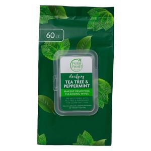 Petal Fresh Pure Tea Tree & Peppermint Makeup Removing Wipes 60st produkt bild