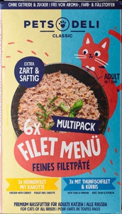 Pets Deli Filet Menü Multipack 6 x 85 g Produktbild