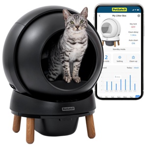 PetSafe SmartSpin Självrensande Kattlåda Svart produkt bild
