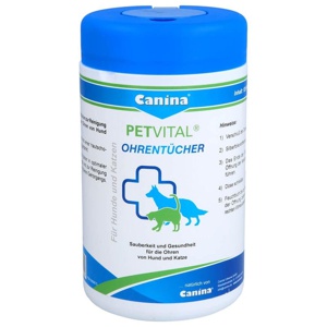 Petvital Feuchttücher für Ohren, 120 St Tücher Produktbild
