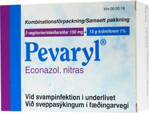 Pevaryl, vagitorium och kräm 150 mg + 1 % 1 st produkt bild