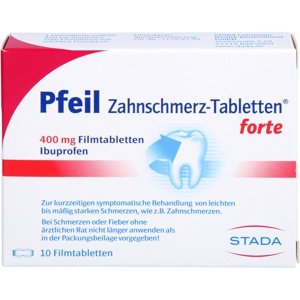 PFEIL Zahnschmerz-Tabletten forte Filmtabletten Produktbild