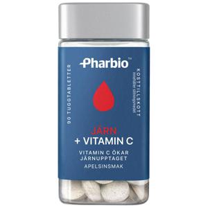 Pharbio Järn + Vitamin C 90 tuggtablett produkt bild