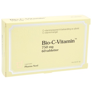 Pharma Nord Bio-C-Vitamin tabletter 750mg, 60 stk. produktbilde