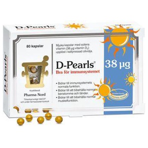 Pharma Nord D-Pearls Vitamin D3 38 mcg, 80 kaps produkt bild