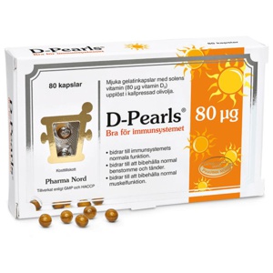 Pharma Nord D-Pearls 80 µg 80 kapslar produkt bild