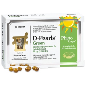 Pharma Nord D-Pearls Green 38 µg 80 kapslar produkt bild