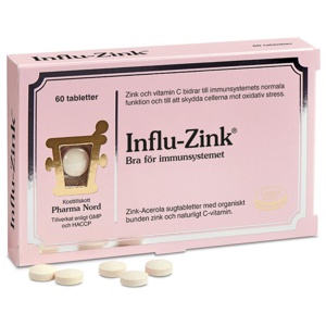 Influ-Zink 60 tabletter Pharma Nord produkt bild