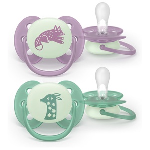 Philips Avent Pacifier Ultra Soft Nighttime Nappar 2 st produkt bild