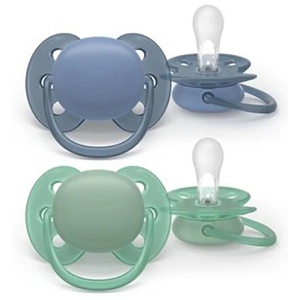Philips Avent Soothie Napp Blå 0-6&nbsp;mån 2-pack produkt bild