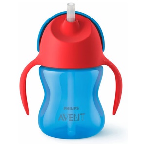 Philips Avent sugerørskop (9mdr+) 200ml - Rød/blå produktbillede