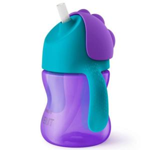 Philips Avent Sugrörsmugg Bendy Lila & Turkos 200 ml produkt bild