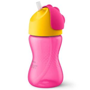 Philips Avent Sugrörsmugg Bendy Rosa & Gul 300 ml produkt bild