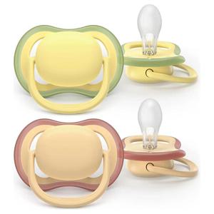 Philips Avent Ultra Air napp, 0–6&nbsp;m, 2-pack, Gul/Orange produkt bild