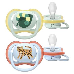 Philips Avent Ultra Air Napp 0-6&nbsp;mån 2-pack Grön/Blå produkt bild