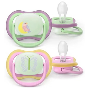 Philips Avent Ultra Air Napp Natt 6-18&nbsp;mån 2-pack Rosa/Grön produkt bild