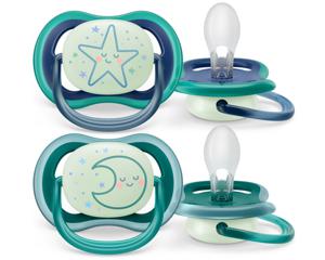 Philips Avent Ultra Air Nattnapp 6-18 månader Blå/Grön produkt bild