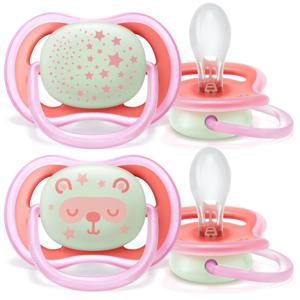 Philips Avent Ultra Air Night-Napp 6-18m Rosa produkt bild
