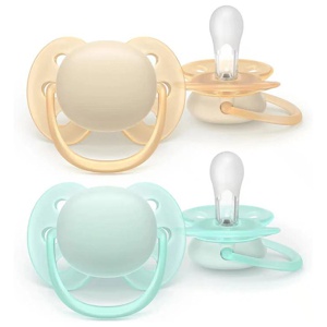 Philips Avent Ultra Soft Napp 0-6&nbsp;mån 2-pack Gul/Grön produkt bild