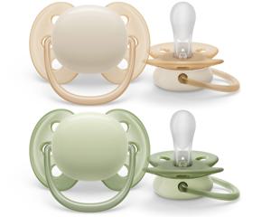Philips Avent Ultra Soft napp 0-6 mån Grön/Beige produkt bild