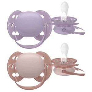 Philips Avent Ultra Soft Napp 6-18&nbsp;mån 2-pack Lila/Rosa produkt bild
