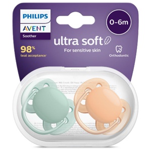 Philips Avent Ultra Soft narresmokk 0-6 måneder, nøytral farge 2 stk produktbilde