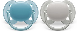 Philips Avent Ultra Soft narresmokk 6-18 måneder blå/varmgrå 2 stk produktbilde