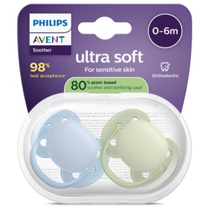 Philips Avent Ultra Soft 0-6 måneder Gul/Rosa, 2 stk produktbilde