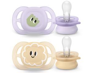 Philips Avent Ultra Start Napp 0 till 2 månader Lila Beige Motiv produkt bild