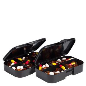 Pill Box Organizer 2-pack Black produkt bild