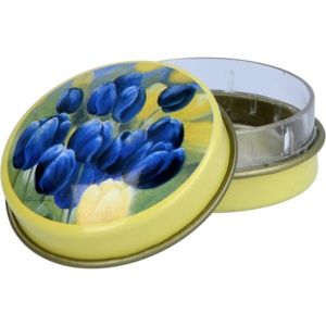 PILLENDOSE rund Blumen Motiv Produktbild