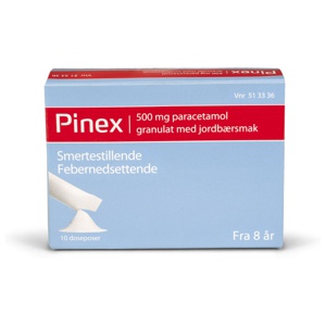 Pinex 500 mg granulat i doseposer 10 stk produktbilde