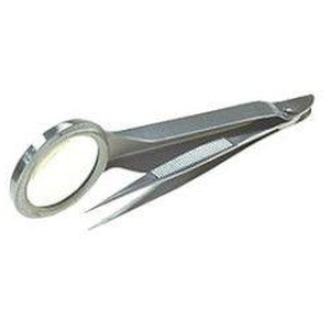 PINZETTE Splitter spitz mit Lupe 8 cm Produktbild