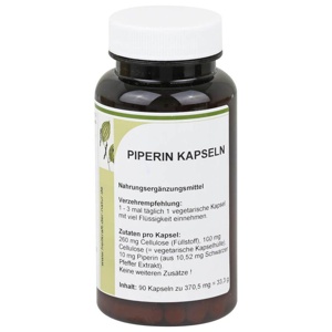 PIPERIN schwarz Pfeffer Extrakt Kapseln Produktbild