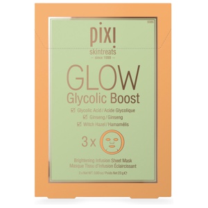 Pixi GLOW Glycolic Boost Sheet Masks 3Pcs - 3 pcs produktbillede