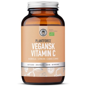 Plantforce Vitamin C Vegansk Ø 200 g. produktbillede