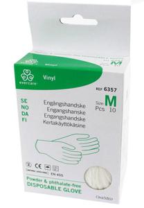 Evercare Plasthandske Vinyl Medium 5 par produkt bild