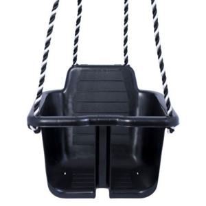 PLASTO Baby swing with ropes black produkt bild