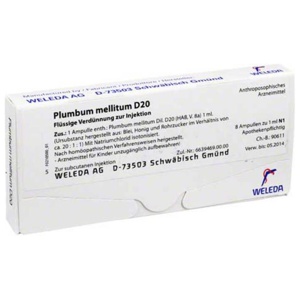 Plumbum Mellitum D 20 Ampullen, 8X1 ml Ampullen Produktbild