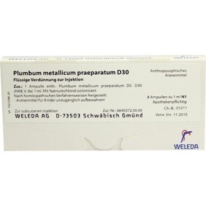 PLUMBUM METALLICUM praep. D 30 Ampullen Produktbild