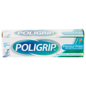 Poligrip Flavour Free Denture Fixative Cream 40g product image