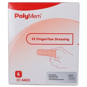 PolyMem Finger/Tå Bandage Nr. 3 Large 6 stk produktbillede