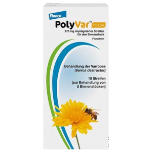 Polyvar YELLOW gegen Milben für den Bienenstock, 10 St Streifen Produktbild