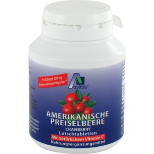 PREISELBEERE-amerikanisch-Lutschtabletten Produktbild