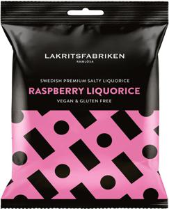Lakritsfabriken Premium White Salty Raspberry Liquorice 100 g produkt bild
