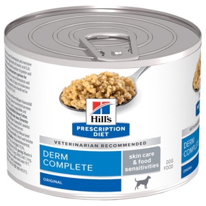 Prescription Diet Derm Complete Våtfoder i Burk till Hund - 12 x 200 g produkt bild