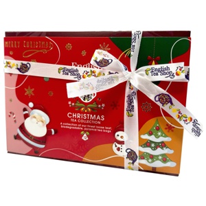 Presentask Christmas Red Santa pyramidte 6 smaker English Tea Shop produkt bild