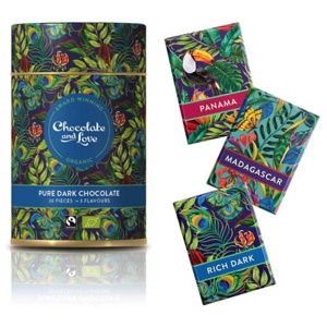 Presentburk mörk choklad 30 bitar Chocolate & Love produkt bild