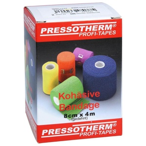 PRESSOTHERM Kohäsive Bandage 8 cmx4 m gelb 1 St Binden Produktbild